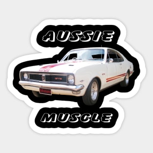 HT Monaro white Aussie Muscle Sticker